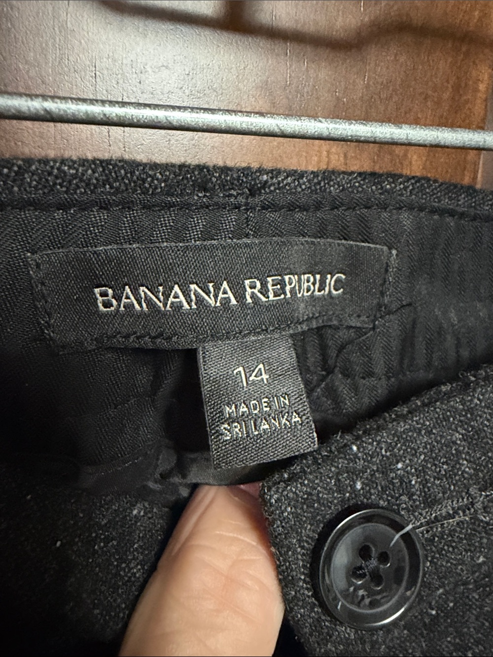 Banana Republic Wide-Leg Pants in Charcoal Tweed (28% wool) - Picture 5 of 8